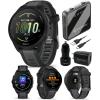 imageGarmin Forerunner 165 Music Running Smartwatch Colorful AMOLED Touchscreen Training Metrics and Recovery Insights Includes Wearable4U PowerPack Adapters Bundle BerryLilacBlackSlate Gray