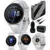 imageGarmin Forerunner 165 Music Running Smartwatch Colorful AMOLED Touchscreen Training Metrics and Recovery Insights Includes Wearable4U PowerPack Adapters Bundle BerryLilacMist GrayWhitestone