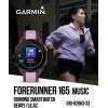 imageGarmin Forerunner 165 Music Running Smartwatch Colorful AMOLED Touchscreen Training Metrics and Recovery Insights Includes Wearable4U PowerPack Adapters Bundle BerryLilacBerryLilac