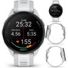 imageGarmin Forerunner 165 Music Running Smartwatch Colorful AMOLED Touchscreen Training Metrics and Recovery Insights Includes Wearable4U PowerPack Adapters Bundle BerryLilacMist GrayWhitestone