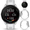 imageGarmin Forerunner 165 Music Running Smartwatch Colorful AMOLED Touchscreen Training Metrics and Recovery Insights Includes Wearable4U PowerPack Adapters Bundle BerryLilacMist GrayWhitestone