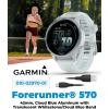 imageGarmin Forerunner 570 47mm Advanced GPS Running ampamp Triathlon Smartwatch AMOLED Display Training ampamp Recovery Amp Yellow Aluminum wTranslucent WhitestoneTurquoise Band w Wearable4U PowerBank BundleCloud Blue  Whitestone WHT EarBuds