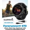 imageGarmin Forerunner 570 47mm Advanced GPS Running ampamp Triathlon Smartwatch AMOLED Display Training ampamp Recovery Amp Yellow Aluminum wTranslucent WhitestoneTurquoise Band w Wearable4U PowerBank BundleSlateBlack BLK EarBuds