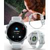 imageGarmin Forerunner 570 47mm Advanced GPS Running ampamp Triathlon Smartwatch AMOLED Display Training ampamp Recovery Amp Yellow Aluminum wTranslucent WhitestoneTurquoise Band w Wearable4U PowerBank BundleCloud Blue  Whitestone PowerBank