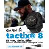 imageGarmin Tactix 8 51mm Solar Elite Titanium Bezel Sapphire Lens Premium Tactical GPS Smartwatch Includes Applied Ballistics Ultralight Elite Solver 40M Dive Rating wWearable4U PowerBank BundleSOLAR AB ELITE