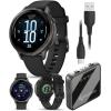 imageGarmin Venu 4 41mm AMOLED Advanced Health ampamp Fitness GPS Smartwatch Bright ampamp Colorful Display Builtin Flashlight Up to 10 Days Slate with Black Silicone Band wWearable4U White Earbuds BundleSlateBlack