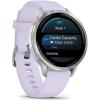 imageGarmin Venu 4 41mm AMOLED Advanced Health ampamp Fitness GPS Smartwatch Bright ampamp Colorful Display Builtin Flashlight Up to 10 Days Slate with Black Silicone Band wWearable4U White Earbuds BundleSilverPeriwinkle