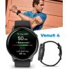 imageGarmin Venu 4 41mm AMOLED Advanced Health ampamp Fitness GPS Smartwatch Bright ampamp Colorful Display Builtin Flashlight Up to 10 Days Slate with Black Silicone Band wWearable4U White Earbuds BundleSlateBlack