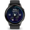 imageGarmin Venu 4 41mm AMOLED Advanced Health ampamp Fitness GPS Smartwatch Bright ampamp Colorful Display Builtin Flashlight Up to 10 Days Slate with Black Silicone Band wWearable4U White Earbuds BundleSlateBlack