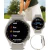 imageWearable4U  Garmin Approach S70 Ceramic 47 mm Golf Smartwatch14quot AMOLED Display Up to 16 Days Battery Life Multisport GPS Premium Watch w 43K Golf maps ampamp Gift BundleIvory  PowerBank