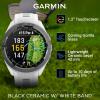 imageWearable4U  Garmin Approach S70 Ceramic 47 mm Golf Smartwatch14quot AMOLED Display Up to 16 Days Battery Life Multisport GPS Premium Watch w 43K Golf maps ampamp Gift BundleWhite Ebank