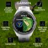imageWearable4U  Garmin Approach S70 Ceramic 47 mm Golf Smartwatch14quot AMOLED Display Up to 16 Days Battery Life Multisport GPS Premium Watch w 43K Golf maps ampamp Gift BundleWhite Ebank