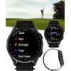 imageWearable4U  Garmin Approach S70 Ceramic 47 mm Golf Smartwatch14quot AMOLED Display Up to 16 Days Battery Life Multisport GPS Premium Watch w 43K Golf maps ampamp Gift BundleBlack  PowerBank