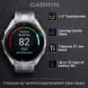 imageWearable4U  Garmin Forerunner 965 Premium GPS Running and Triathlon 47mm Smartwatch with AMOLED Touchscreen Display Titanium Bezel with Whitestone Silicone Band with EBank Bundle