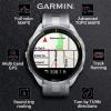 imageWearable4U  Garmin Forerunner 965 Premium GPS Running and Triathlon 47mm Smartwatch with AMOLED Touchscreen Display Titanium Bezel with Whitestone Silicone Band with EBank Bundle