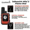 imageWearable4U  Garmin inReach Mini 2 Lightweight and Compact Satellite Communicator Hiking Handheld Flame Red with 2 Pack Cases OrangeLime Bundle