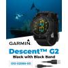 imageWearable4U Garmin Descent G2 WatchStyle Dive Computer Smartwatch Black with Black Silicone Band AMOLED Display Diving PowerBank Bundle