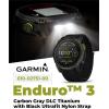 imageWearable4U Garmin Enduro 3  51 mm Solar Sapphire Ultraperformance GPS Smartwatch Carbon Gray DLC Titanium with Black UltraFit Nylon Strap BundleBlack EarBuds