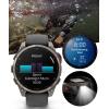 imageWearable4U Garmin Fenix 8 Pro  47mm AMOLED Premium Connected Multisport GPS Smartwatch inReach Technology Sapphire Titanium with GraphiteBlack Silicone Band w PowerBank BundleTitanium  GraphiteBlack