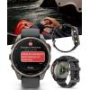 imageWearable4U Garmin Fenix 8 Pro  47mm AMOLED Premium Connected Multisport GPS Smartwatch inReach Technology Sapphire Titanium with GraphiteBlack Silicone Band w PowerBank BundleTitanium  GraphiteBlack
