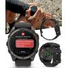 imageWearable4U Garmin Fenix 8 Pro  47mm AMOLED Premium Connected Multisport GPS Smartwatch inReach Technology Sapphire Titanium with GraphiteBlack Silicone Band w PowerBank BundleCarbon Gray DLC Titanium  BlackPebble Gray