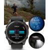 imageWearable4U Garmin Fenix 8 Pro  47mm AMOLED Premium Connected Multisport GPS Smartwatch inReach Technology Sapphire Titanium with GraphiteBlack Silicone Band w PowerBank BundleCarbon Gray DLC Titanium  BlackPebble Gray