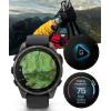 imageWearable4U Garmin Fenix 8 Pro  47mm AMOLED Premium Connected Multisport GPS Smartwatch inReach Technology Sapphire Titanium with GraphiteBlack Silicone Band w PowerBank BundleCarbon Gray DLC Titanium  BlackPebble Gray