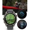 imageWearable4U Garmin Fenix 8 Pro  47mm AMOLED Premium Connected Multisport GPS Smartwatch inReach Technology Sapphire Titanium with GraphiteBlack Silicone Band w PowerBank BundleTitanium  GraphiteBlack