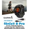 imageWearable4U Garmin Fenix 8 Pro  47mm AMOLED Premium Connected Multisport GPS Smartwatch inReach Technology Sapphire Titanium with GraphiteBlack Silicone Band w PowerBank BundleCarbon Gray DLC Titanium  BlackPebble Gray