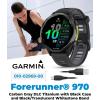 imageWearable4U Garmin Forerunner 970 Carbon Gray DLC Titanium Smartwatch with Black Case and BlackTranslucent Whitestone Band AMOLED Display with Garmin HRM 600 ML Power Bank BundlePower Bank