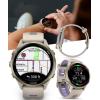 imageWearable4U Garmin Forerunner 970 Carbon Gray DLC Titanium Smartwatch with Black Case and BlackTranslucent Whitestone Band AMOLED Display with Garmin HRM 600 ML Power Bank BundlePower Bank