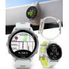 imageWearable4U Garmin Forerunner 970 Carbon Gray DLC Titanium Smartwatch with Black Case and BlackTranslucent Whitestone Band AMOLED Display with Garmin HRM 600 ML Power Bank BundlePower Bank HRM 600 S