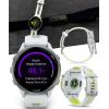 imageWearable4U Garmin Forerunner 970 Carbon Gray DLC Titanium Smartwatch with Black Case and BlackTranslucent Whitestone Band AMOLED Display with Garmin HRM 600 ML Power Bank BundlePower Bank HRM 600 ML