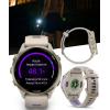 imageWearable4U Garmin Forerunner 970 Carbon Gray DLC Titanium Smartwatch with Black Case and BlackTranslucent Whitestone Band AMOLED Display with Garmin HRM 600 ML Power Bank BundlePower Bank HRM 600 S