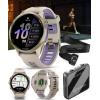 imageWearable4U Garmin Forerunner 970 Carbon Gray DLC Titanium Smartwatch with Black Case and BlackTranslucent Whitestone Band AMOLED Display with Garmin HRM 600 ML Power Bank BundlePower Bank HRM 600 S