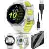 imageWearable4U Garmin Forerunner 970 Carbon Gray DLC Titanium Smartwatch with Black Case and BlackTranslucent Whitestone Band AMOLED Display with Garmin HRM 600 ML Power Bank BundlePower Bank