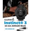 imageWearable4U Garmin Instinct 3 45mm AMOLED Display Rugged Outdoor GPS Smartwatch MetalReinforced Bezel Builtin Flashlight Up to 18 Days of Battery Life Black Bundle