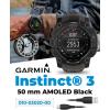 imageWearable4U Garmin Instinct 3 50 mm AMOLED Display Rugged Outdoor GPS Smartwatch MetalReinforced Bezel Builtin Flashlight Up to 18 Days of Battery Life Black with Charcoal Band Bundle