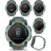 imageWearable4U Garmin Instinct 3 50 mm AMOLED Display Rugged Outdoor GPS Smartwatch MetalReinforced Bezel Builtin Flashlight Up to 18 Days of Battery Life Neotropic with Twilight Band Bundle