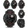 imageWearable4U Garmin Instinct 3 Solar 45 mm Rugged Outdoor GPS Smartwatch MetalReinforced Bezel Builtin Flashlight Up to 28 Days of Battery Life Black with Black Band Bundle