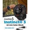 imageWearable4U Garmin Instinct 3 Solar 45 mm Rugged Outdoor GPS Smartwatch MetalReinforced Bezel Builtin Flashlight Up to 28 Days of Battery Life Black with Black Band Bundle