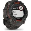 imageWearable4U Garmin Instinct 3 Solar 50 mm Rugged Outdoor GPS Smartwatch Builtin Flashlight Up to 40 Days of Battery Life Black with Charcoal Band Bundle