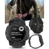 imageWearable4U Garmin Instinct 3 Tactical Edition Solar Charging Display 45mm Rugged Outdoor GPS Smartwatch Applied Ballistics Support LED Flashlight MultiBand GPS White Earbuds BundleSOLAR  50 mm