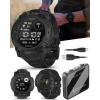 imageWearable4U Garmin Instinct 3 Tactical Edition Solar Charging Display 45mm Rugged Outdoor GPS Smartwatch Applied Ballistics Support LED Flashlight MultiBand GPS White Earbuds BundleSOLAR  50 mm