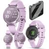 imageWearable4U Garmin Lily 2 Active Lunar Gold with Bone Silicone Band Small and Stylish Smartwatch Builtin GPS Hidden Display Patterned Lens Up to 9 Days Battery Life Black Earbuds BundleLily 2 Power Bank