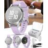 imageWearable4U Garmin Lily 2 Active Lunar Gold with Bone Silicone Band Small and Stylish Smartwatch Builtin GPS Hidden Display Patterned Lens Up to 9 Days Battery Life Black Earbuds BundleLily 2 Active White EarBuds