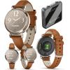 imageWearable4U Garmin Lily 2 Active Lunar Gold with Bone Silicone Band Small and Stylish Smartwatch Builtin GPS Hidden Display Patterned Lens Up to 9 Days Battery Life Black Earbuds BundleLily 2 Power Bank
