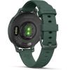 imageWearable4U Garmin Lily 2 Active Lunar Gold with Bone Silicone Band Small and Stylish Smartwatch Builtin GPS Hidden Display Patterned Lens Up to 9 Days Battery Life Black Earbuds BundleLily 2 Active Black EarBuds