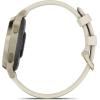 imageWearable4U Garmin Lily 2 Active Lunar Gold with Bone Silicone Band Small and Stylish Smartwatch Builtin GPS Hidden Display Patterned Lens Up to 9 Days Battery Life Black Earbuds BundleLily 2 Active White EarBuds
