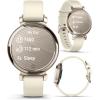imageWearable4U Garmin Lily 2 Active Lunar Gold with Bone Silicone Band Small and Stylish Smartwatch Builtin GPS Hidden Display Patterned Lens Up to 9 Days Battery Life Black Earbuds BundleLily 2 Power Bank